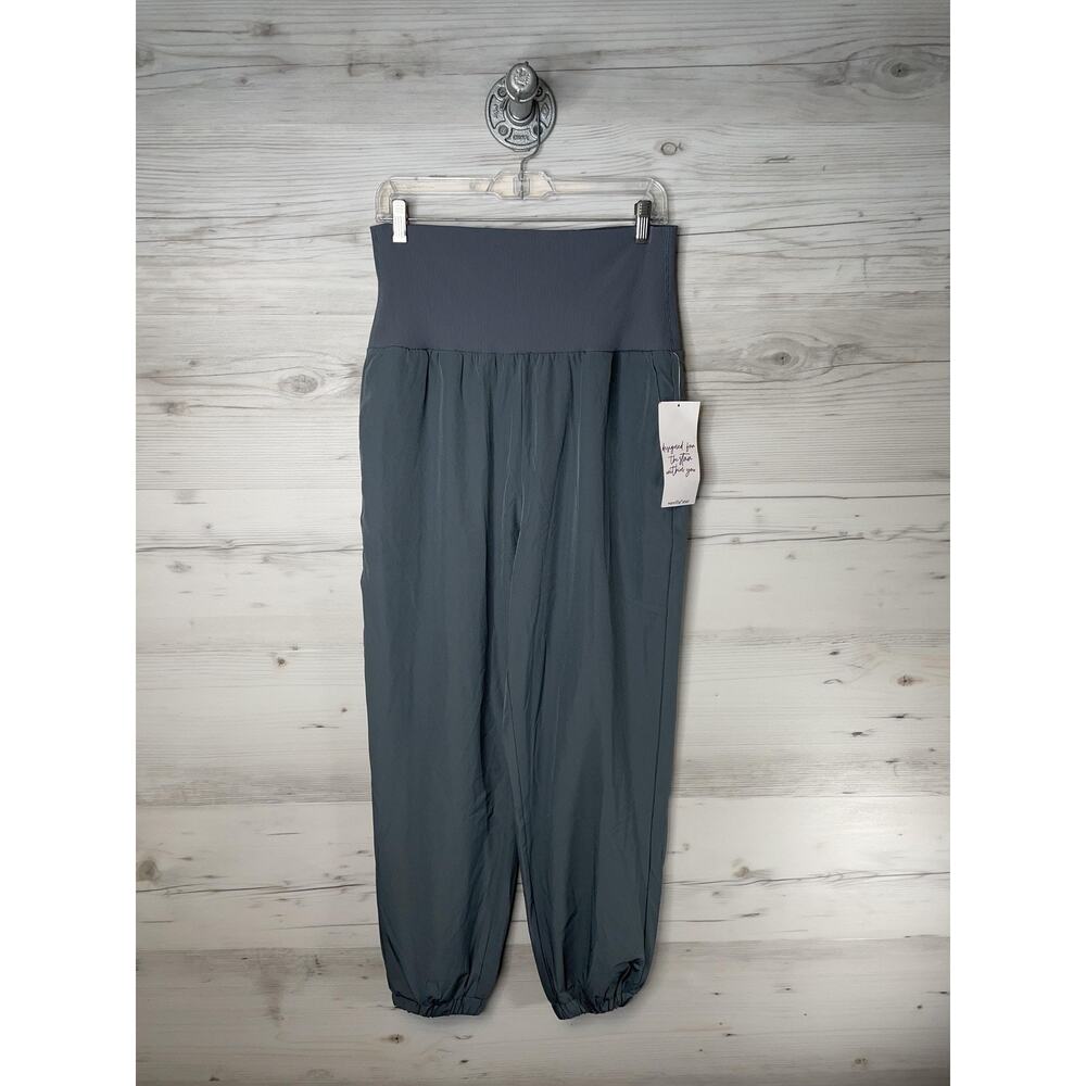 Vanilla Star Jogger Pants Womens Large Gray‎ Love to Move High Rise Ribbed Waist